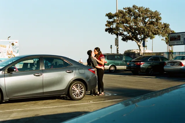 Making out at car