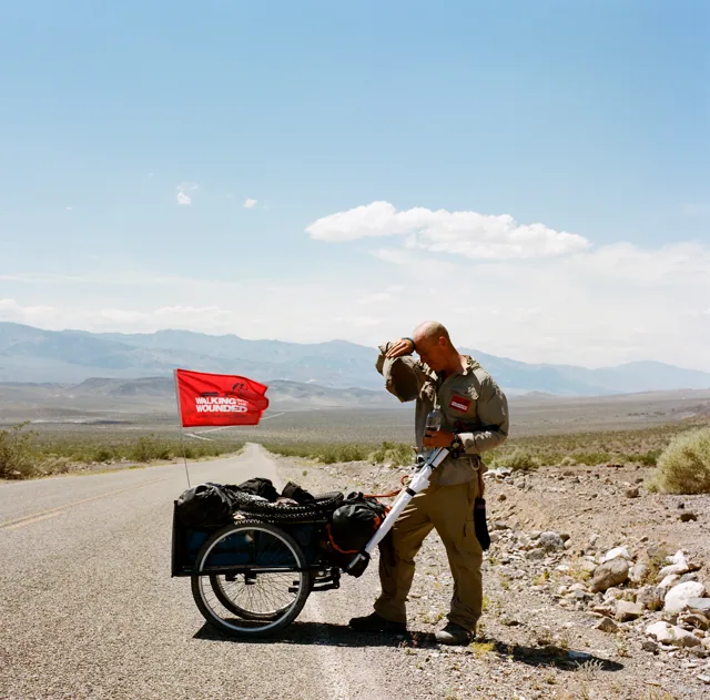 Walking Wounded fundraiser hiker