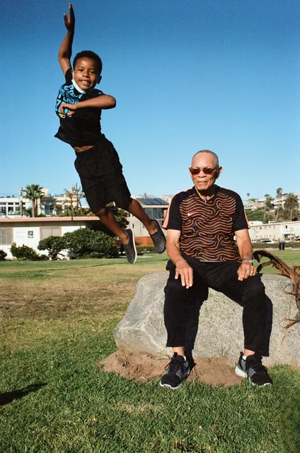 Grandfather and grandson