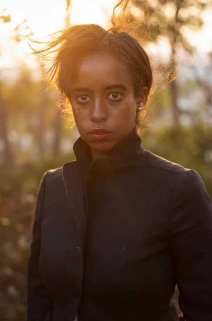 T frontal portrait
