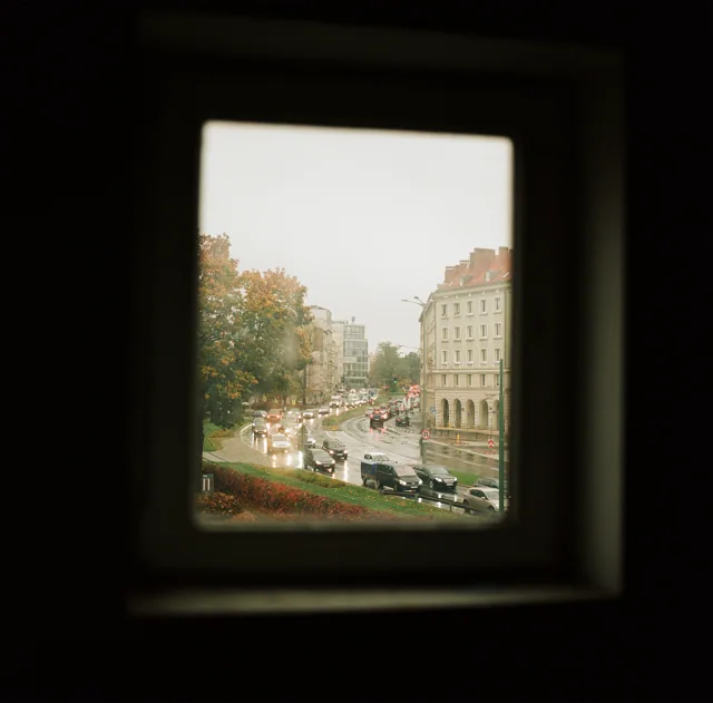 Poznan Synagogue looking outside