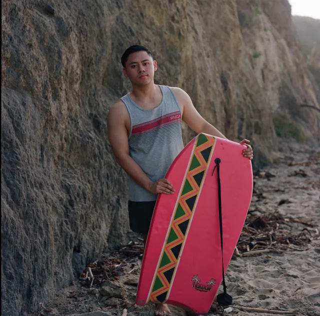 Man with bodyboard