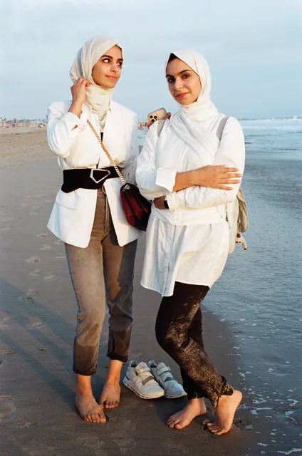Two friends on the beach